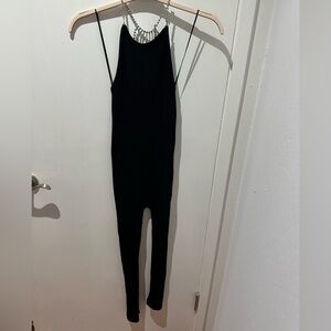Zara one piece with diamonds back